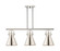 Downtown Urban Three Light Island Pendant in Polished Nickel (405|410-3I-PN-M411-10PN)