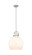 Downtown Urban One Light Pendant in Satin Nickel (405|410-1SL-SN-G410-14WH)