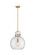 Downtown Urban One Light Pendant in Brushed Brass (405|410-1SL-BB-G410-14SDY)