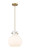 Newton One Light Mini Pendant in Brushed Brass (405|410-1PM-BB-G410-10WH)