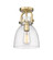 Downtown Urban One Light Flush Mount in Brushed Brass (405|410-1F-BB-G412-8SDY)
