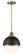 Vorey One Light Pendant in Coal And Oxidized Aged Brass (7|6605-885)