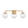 Fairbanks Three Light Vanity in Brushed Gold (45|EC89944/3)