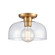 Brewer One Light Semi Flush Mount in Brushed Gold (45|89954/1)