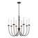 Neville Eight Light Chandelier in Charcoal Black (45|89708/8)