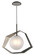 Origami One Light Chandelier in Graphite With Silver Leaf (67|F5536-GRA/SL/SS)