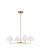 Laguna Four Light Chandelier in Burnished Brass (454|CC1704BBS)