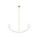Galassia Two Light Linear Chandelier in Burnished Brass (454|AEC1132BBS)