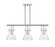 Downtown Urban Three Light Island Pendant in Polished Nickel (405|411-3I-PN-G411-10CL)