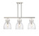 Downtown Urban Three Light Island Pendant in Polished Nickel (405|410-3I-PN-G412-10SDY)