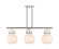 Downtown Urban Three Light Island Pendant in Polished Nickel (405|410-3I-PN-G410-10WH)