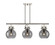 Downtown Urban Three Light Island Pendant in Polished Nickel (405|410-3I-PN-G410-10SM)