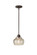 Urban Renewal One Light Pendant in Rustic Iron (1|P1234RI)