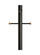 Outdoor Posts Post with Ladder Rest and Photo Cell in Black (1|8114-12)