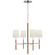Bryant Wrapped LED Chandelier in Polished Nickel and Natural Leather (268|TOB 5580PN/NAT-L)