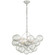 Talia LED Chandelier in Plaster White and Clear Swirled Glass (268|JN 5111PW/CG)