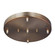 Multi-Port Canopy Five Light Cluster Canopy in Satin Brass (1|7449405-848)