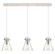 Downtown Urban Three Light Linear Pendant in Polished Nickel (405|123-410-1PS-PN-G411-8SDY)