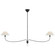 Griffin LED Chandelier in Bronze and Chocolate Leather (268|AL 5010BZ/CHC-L)