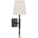 Griffin LED Wall Sconce in Bronze and Chocolate Leather (268|AL 2005BZ/CHC-L)