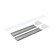 LED Linear Louver Accessory Set in Black / White End Caps (167|NLUD-4LOUVBW)