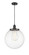 Franklin Restoration One Light Mini Pendant in Matte Black (405|201C-BK-G202-14)