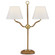 Sirocco Two Light Desk Lamp in Natural/Antique Brass (142|6000-0873)