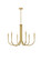 Layne Six Light Chandelier in Brass (173|LD722D30BR)