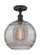 Edison One Light Semi-Flush Mount in Oil Rubbed Bronze (405|616-1F-OB-G1213-12SM)