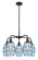 Downtown Urban Five Light Chandelier in Oil Rubbed Bronze (405|516-5CR-OB-G557-6BL)