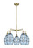 Downtown Urban Five Light Chandelier in Antique Brass (405|516-5CR-AB-G557-6BL)