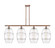 Ballston Four Light Island Pendant in Antique Copper (405|516-4I-AC-G557-10CL)