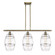 Ballston Three Light Island Pendant in Antique Brass (405|516-3I-AB-G557-8CL)