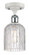 Ballston One Light Semi-Flush Mount in White Polished Chrome (405|516-1C-WPC-G559-5CL)