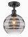Ballston One Light Semi-Flush Mount in Matte Black (405|516-1C-BK-G556-8SM)