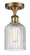 Ballston One Light Semi-Flush Mount in Brushed Brass (405|516-1C-BB-G559-5CL)