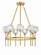 Parisian Nine Light Chandelier in Aged Brass (360|CD10270-9-AGB)