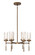 Triticus Six Light Chandelier in Antique Brass (360|CD10116-6-AB)