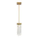 Waterfall One Light Mini Pendant in Aged Brass (360|MP40050-1-AGB)