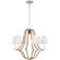 Biscayne LED Chandelier in Polished Nickel and Natural Rattan (268|CHC 5581PN/NRT-L)