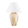 Bayonne One Light Table Lamp in Vintage Gold Leaf/ Ceramic White With Rattan (70|L7630-VGL/CWR)