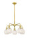 Downtown Urban LED Chandelier in Satin Gold (405|516-5CR-SG-G1216-6WM)