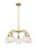 Downtown Urban LED Chandelier in Brushed Brass (405|516-5CR-BB-G1216-6WM)