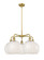 Downtown Urban LED Chandelier in Brushed Brass (405|516-5CR-BB-G1216-10WM)