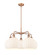 Downtown Urban LED Chandelier in Antique Copper (405|516-5CR-AC-G1217-10WV)