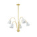 Lila Five Light Chandelier in Gold Leaf/Textured On White Combo (428|H852805-GL/TWH)