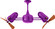 Duplo-Dinamico 36''Ceiling Fan in Light Purple (101|DD-LTPURPLE-WD)
