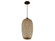 Tulum One Light Pendant in Bamboo Wicker And Black (192|HF1002-BW)