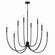 Malene Eight Light Foyer Chandelier in Black (12|52699BK)