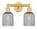 Edison Two Light Bath Vanity in Satin Gold (405|616-2W-SG-G559-5SM)